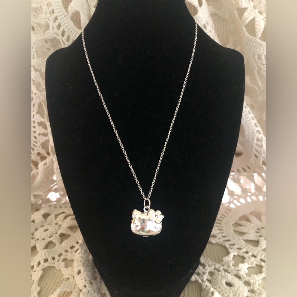 NWT 925 stamped Hello Kitty locket bracelet and necklace set